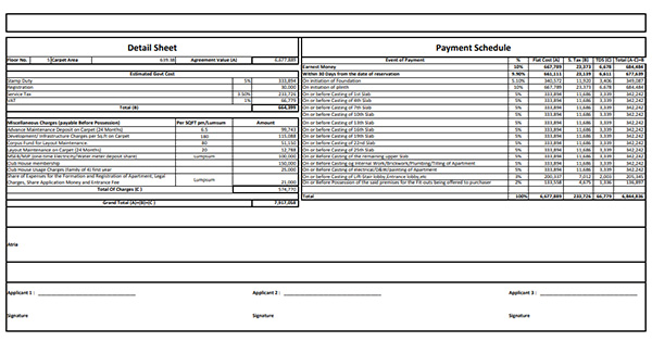 Puranik Grand Central Thane Costing Plan